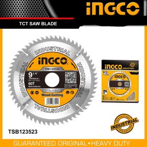 Brand: INGCO Model Name/Number: TSB123523 235mm(9-1/4″) 60T, arbor:30mm 16mm and 25.4 ring