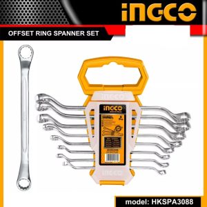 OFFSET RING SPANNER SET - 8 pcs 6-22mm INGCO-HKSPA3088