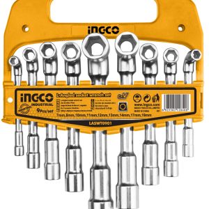 L-Angled SOCKET WRENCH SET - 9pcs 7-19mm INGCO-LASWT0901