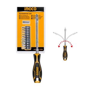 12 Pcs flexible shaft screwdriver set INGCO-AKSDFL1208