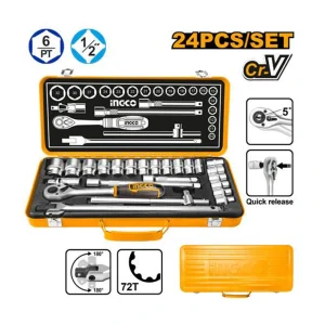 24 Pcs 12″ SOCKET SET INGCO HKTS12242 (1)
