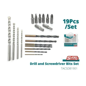 19pcs Drill Bits & Screwdriver Bits set Total – TACSDB1901 (1)