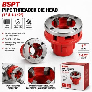 BSPT Pipe Threader Die Head (1 1 2 ) RED